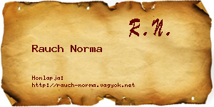 Rauch Norma névjegykártya